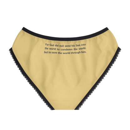 "Good News - John 3:17", Women's Briefs (Midsummer Gold)