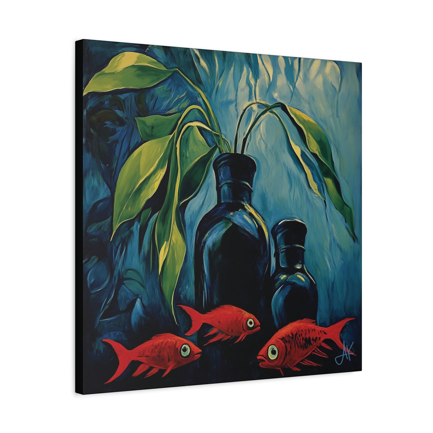 "Still Life: Goldfish", Fine Art Matte Canvas, Stretched, 1.25"