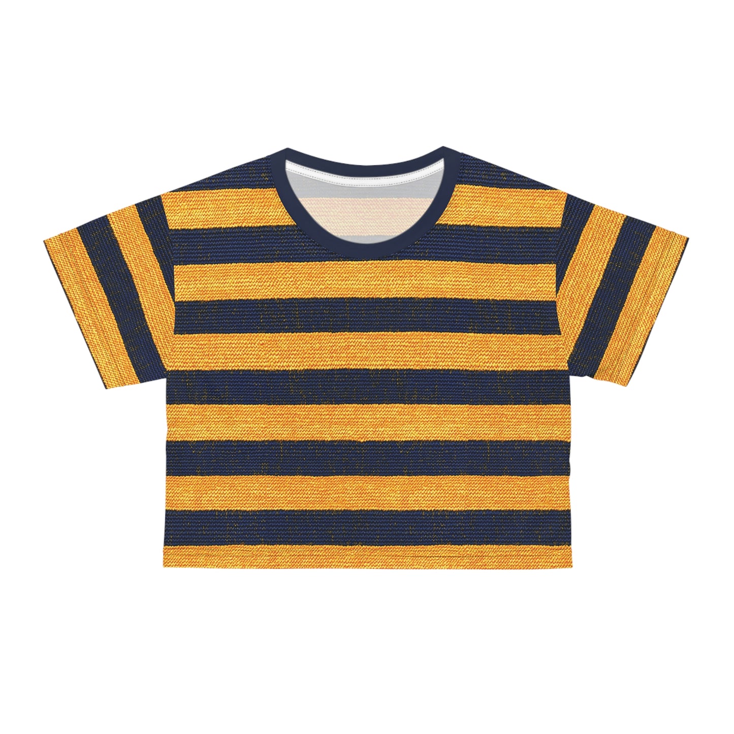 "Golden Ensign", Crop Tee (Ensign Blue Collar)