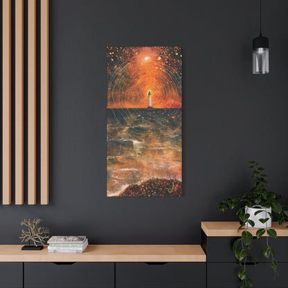 "Beacon in the Rings of Night", Fine Art Matte Canvas, Stretched, 1.25"
