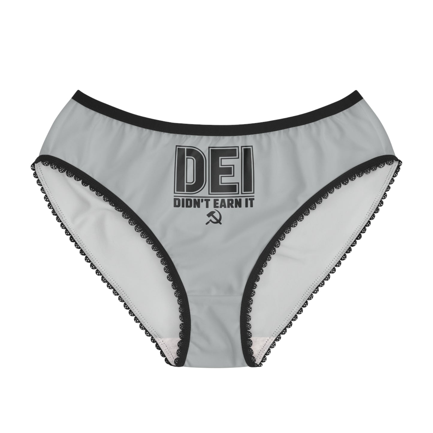 "DEI - Didn't Earn It" #14, Women's Briefs (Zero Gravity Grey)