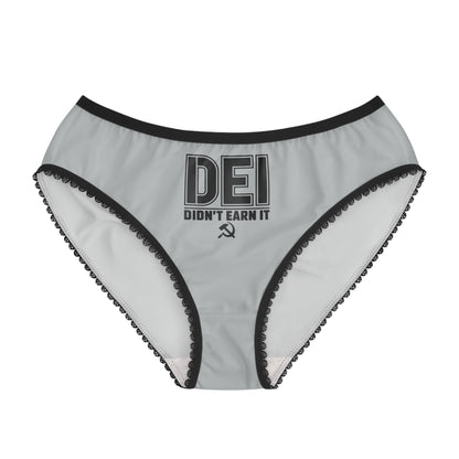 "DEI - Didn't Earn It" #14, Women's Briefs (Zero Gravity Grey)