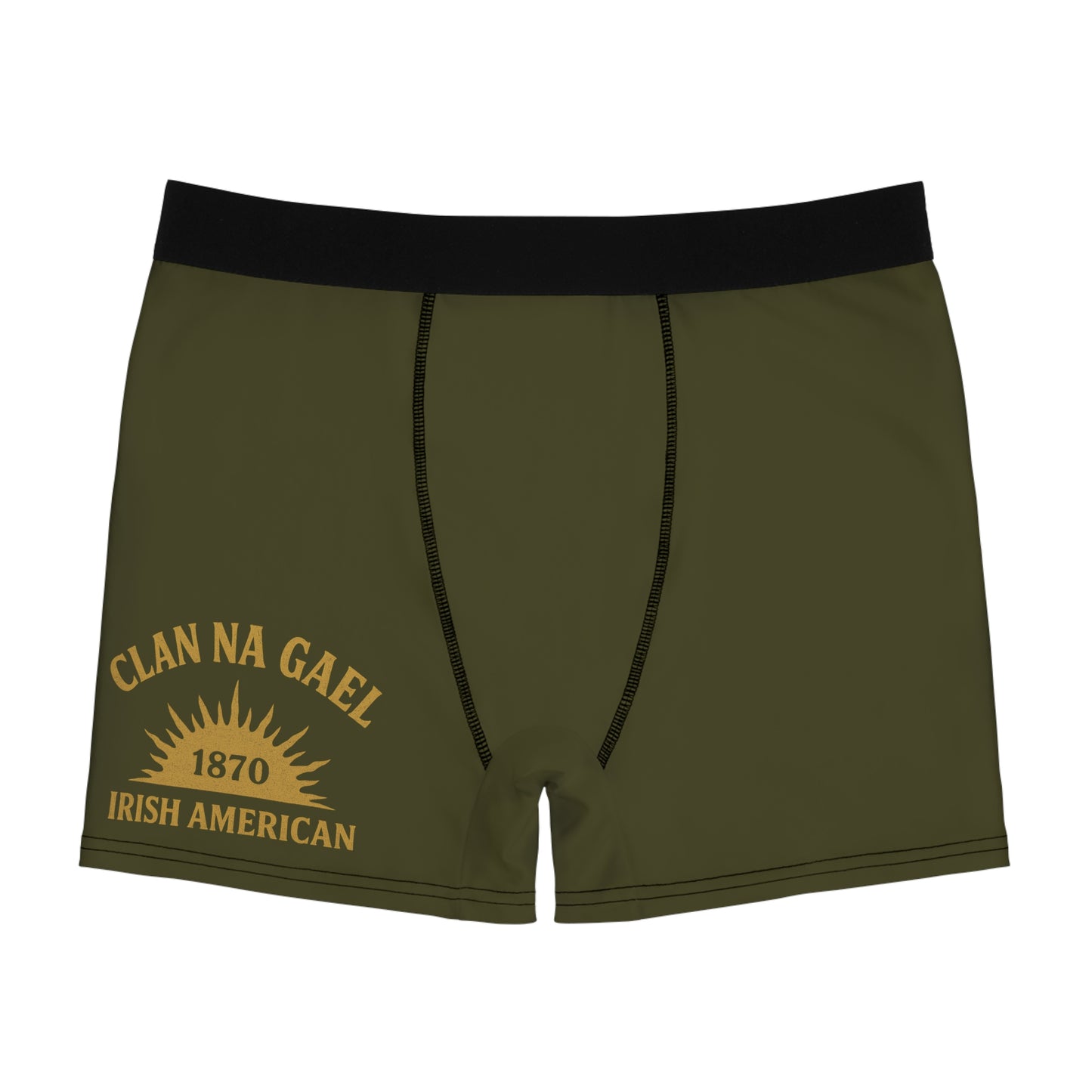 "Clan na Gael - Irish American", Men's Boxer Briefs (Fianna Green)