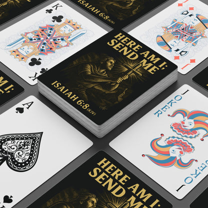 "Isaiah 6:8 (KJV)", Christian Playing Cards (Void Black)