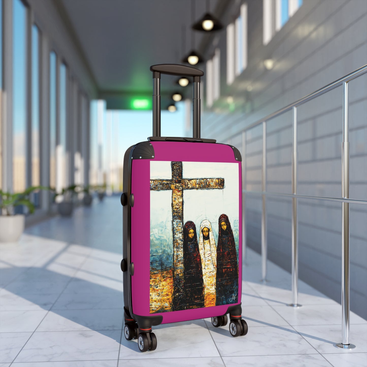"At-the-Foot of the Cross - John 19:25", Suitcases (Dark Pink)