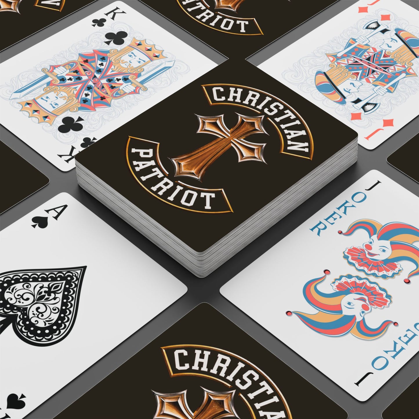 "Christian Patriot" #03, Christian Playing Cards (Ancient Brown)