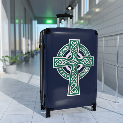 "A Simple Gaelic High Cross", Suitcases (Dark Blue)