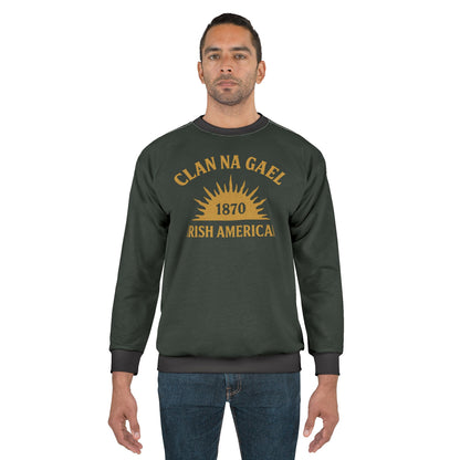 "Clan na Gael - Irish American", Unisex Sweatshirt (Túath Green)
