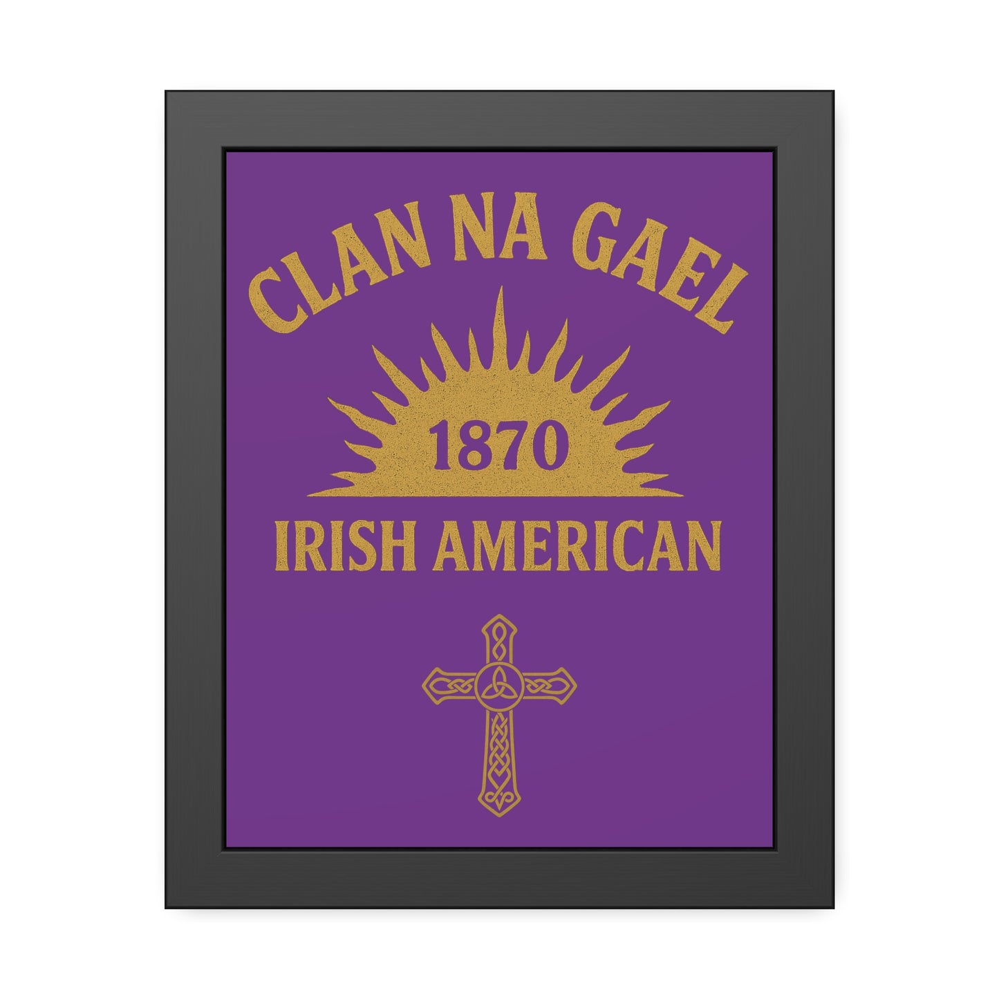 "Clan na Gael - Irish American", Framed Paper Poster (Vesper Violet)