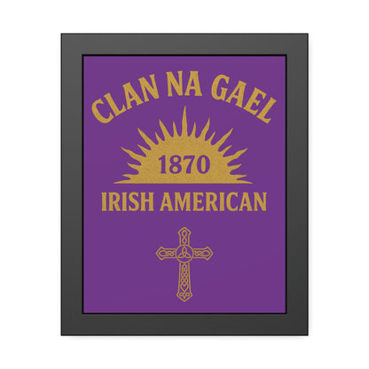 "Clan na Gael - Irish American", Framed Paper Poster (Vesper Violet)