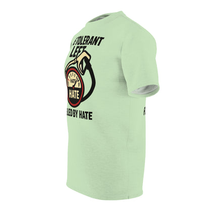 "The Tolerant Left", Unisex T-shirt (Soft Lime Green)