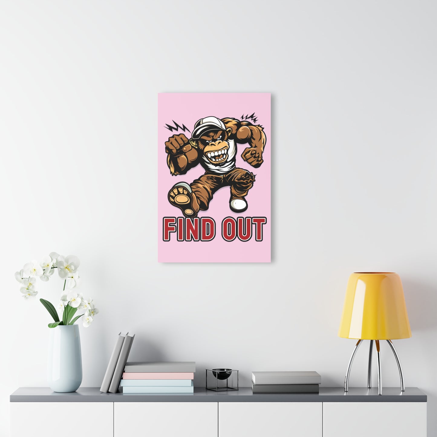 "Find Out", Acrylic Wall Prints (French Cleat Hanging) (Shampoo Pink)
