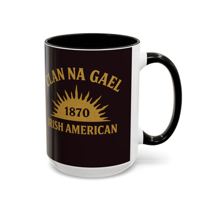 "Clan na Gael - Irish American", Colorful Mugs (11oz, 15oz) (Seal Brown)