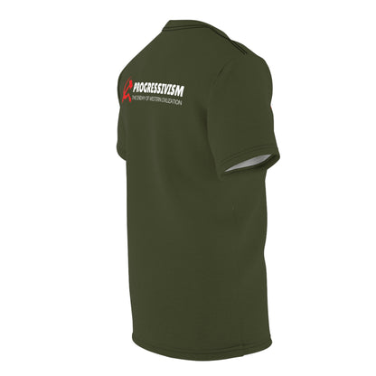 "Progressivism - Enemy of Western Civilization", Unisex Tee (Dark Olive Green)