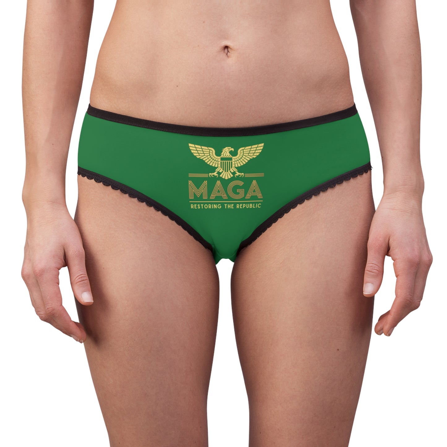 "MAGA - Restoring the Republic", Women's Briefs (Patrick Leaf Green)