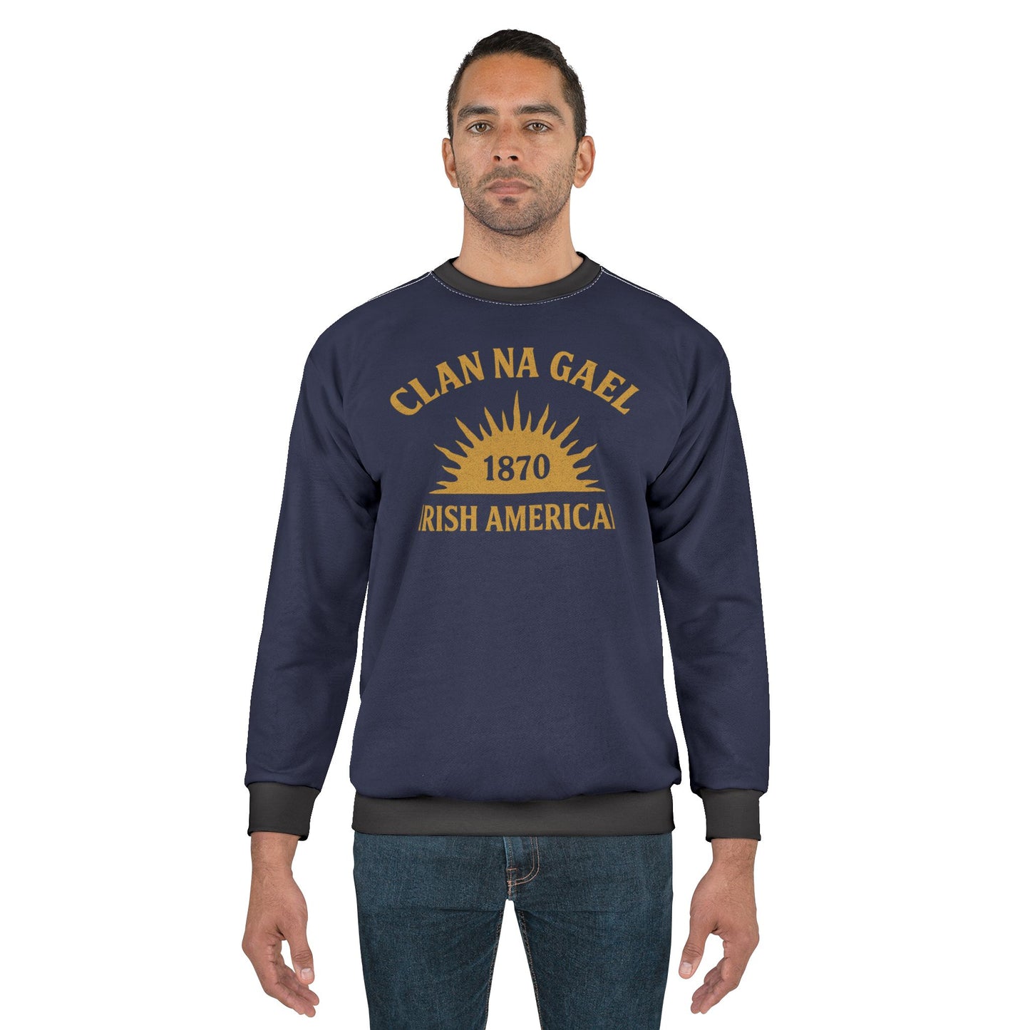 "Clan na Gael - Irish American", Unisex Sweatshirt (Mariana Blue)