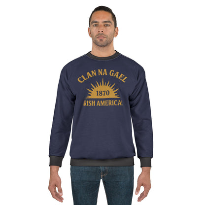 "Clan na Gael - Irish American", Unisex Sweatshirt (Mariana Blue)