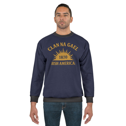 "Clan na Gael - Irish American", Unisex Sweatshirt (Mariana Blue)