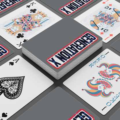 "Generation X", Retro Playing Cards (Gunmetal Grey)