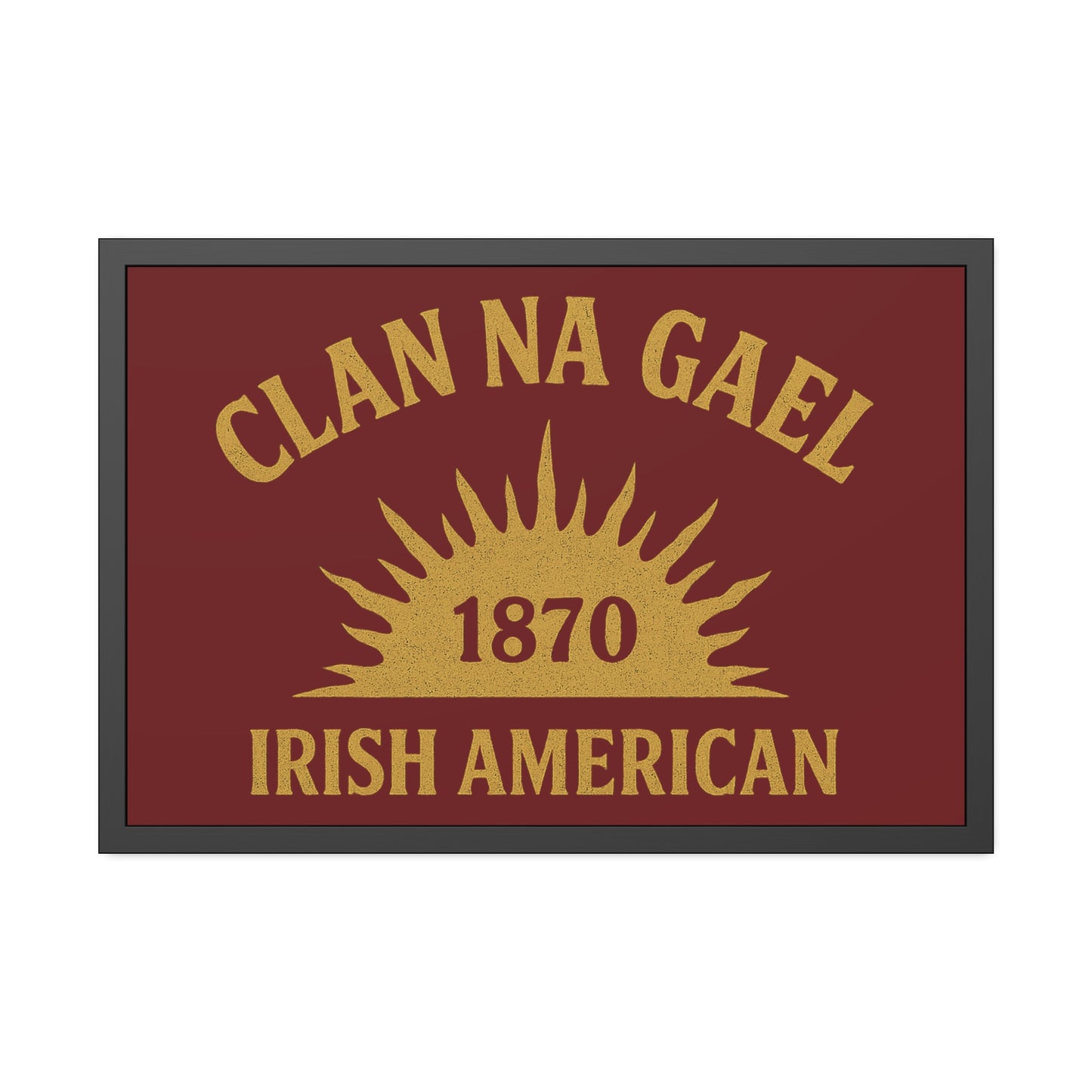 "Clan na Gael - Irish American", Framed Paper Poster (Palladius Red)