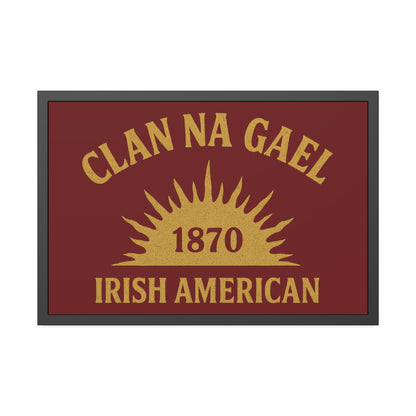 "Clan na Gael - Irish American", Framed Paper Poster (Palladius Red)