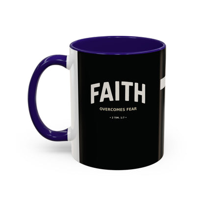 "Faith Overcomes Fear", Colorful Mugs (11oz, 15oz)