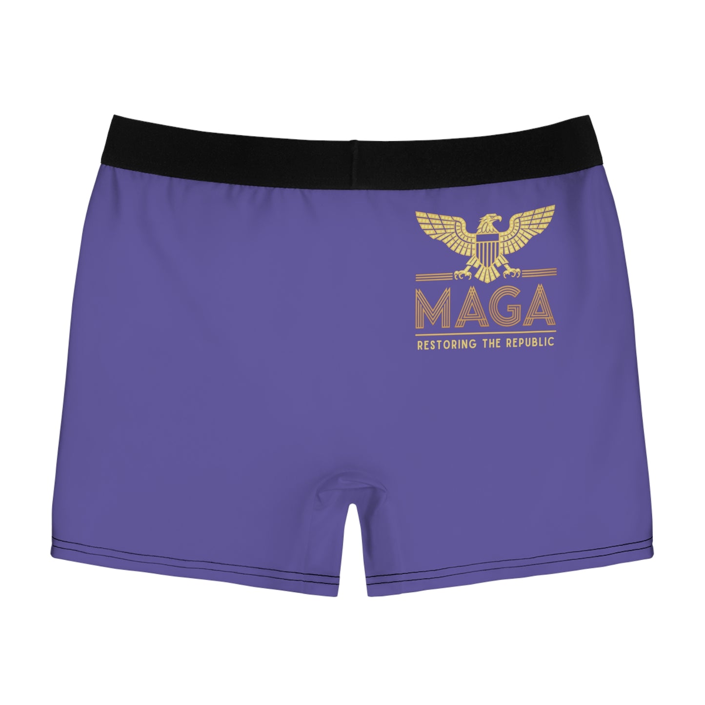 "MAGA - Restoring the Republic", Men's Boxer Briefs (Purple Blue)