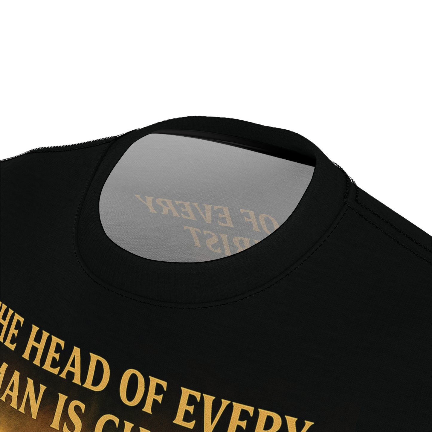 "1 Corinthians 11:3 (KJV)", Wearable Art Unisex T-shirt (Void Black)