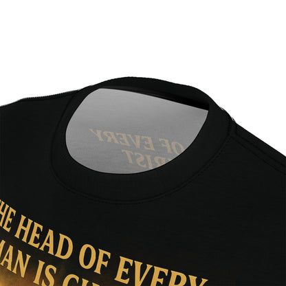"1 Corinthians 11:3 (KJV)", Wearable Art Unisex T-shirt (Void Black)
