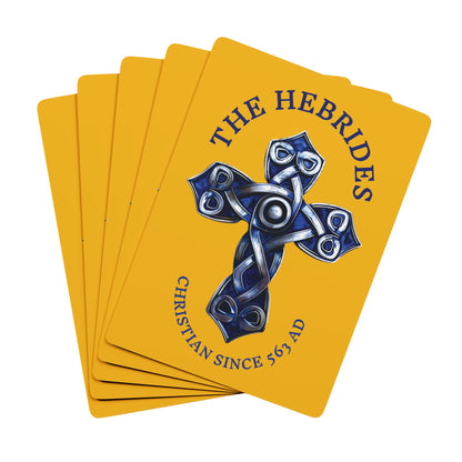"The Hebrides - Christian Since 563 AD", Cultural Playing Cards (Amber Yellow)