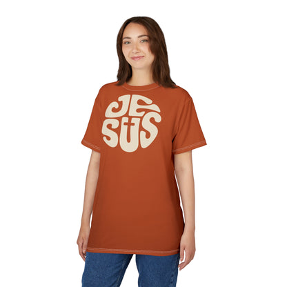 "Retro Jesus", Unisex T-shirt (Alloy Orange)