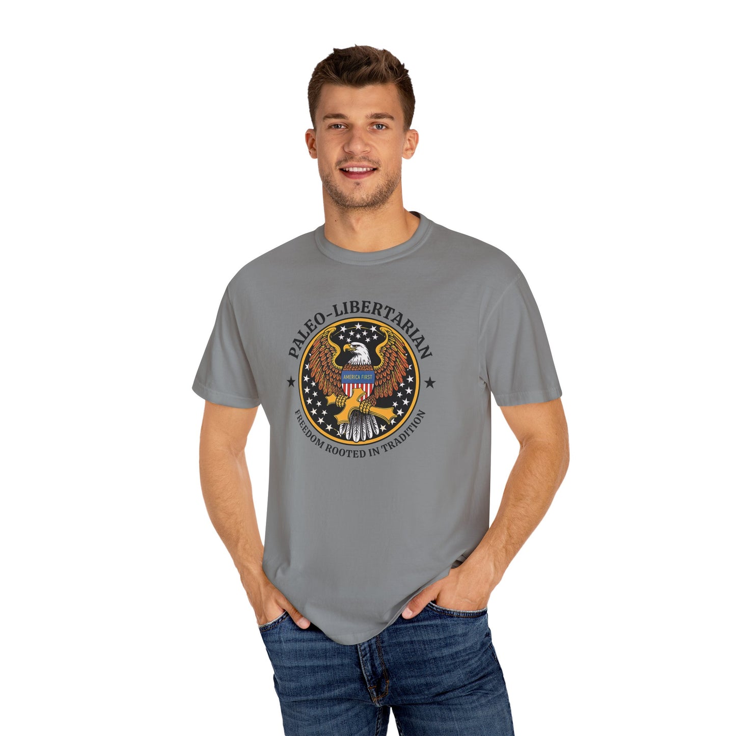 "Paleo-Libertarian" #01, Unisex T-shirt (Light Colors)