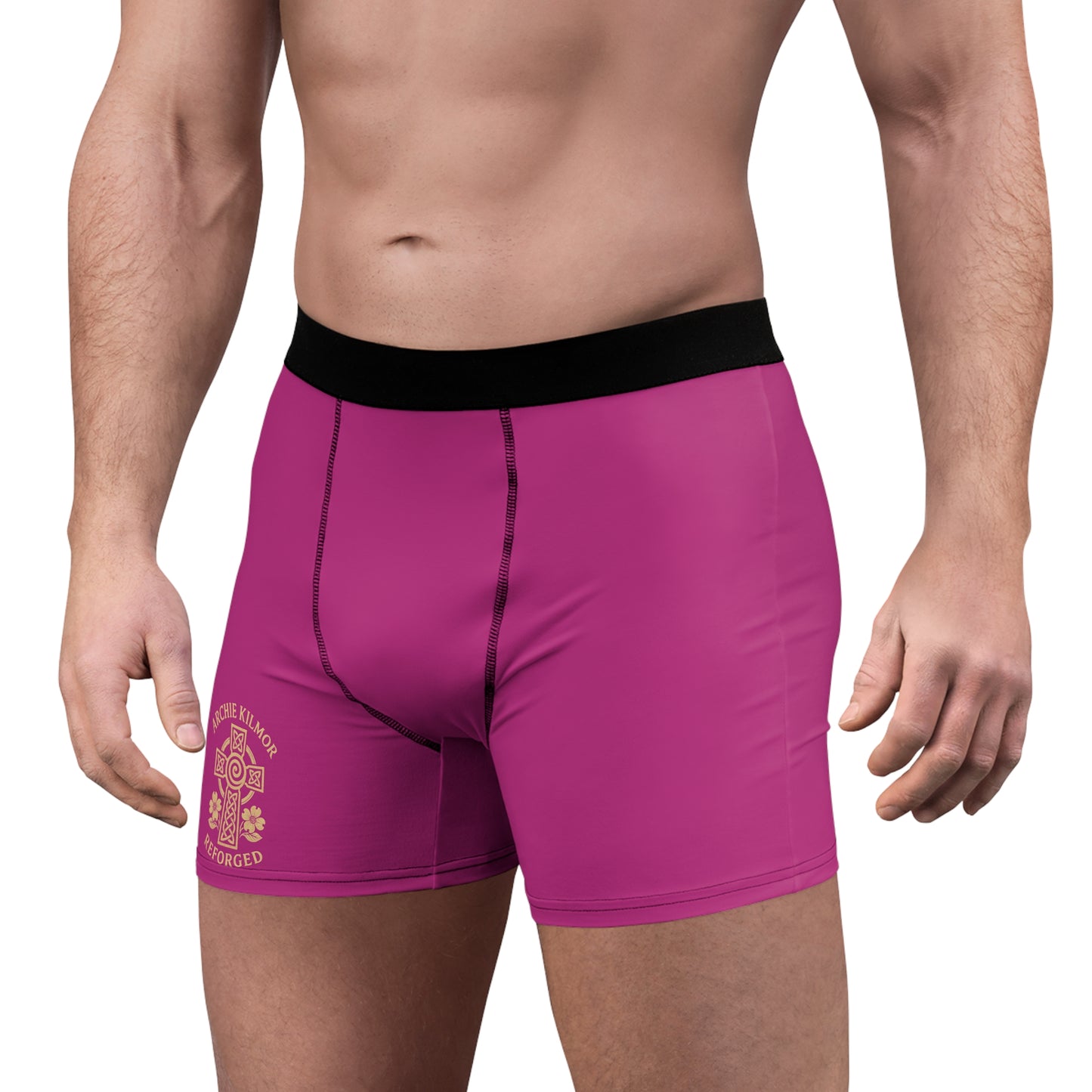 "Archie Kilmor Cross - Reforged" #01, Men's Boxer Briefs (Dark Pink)