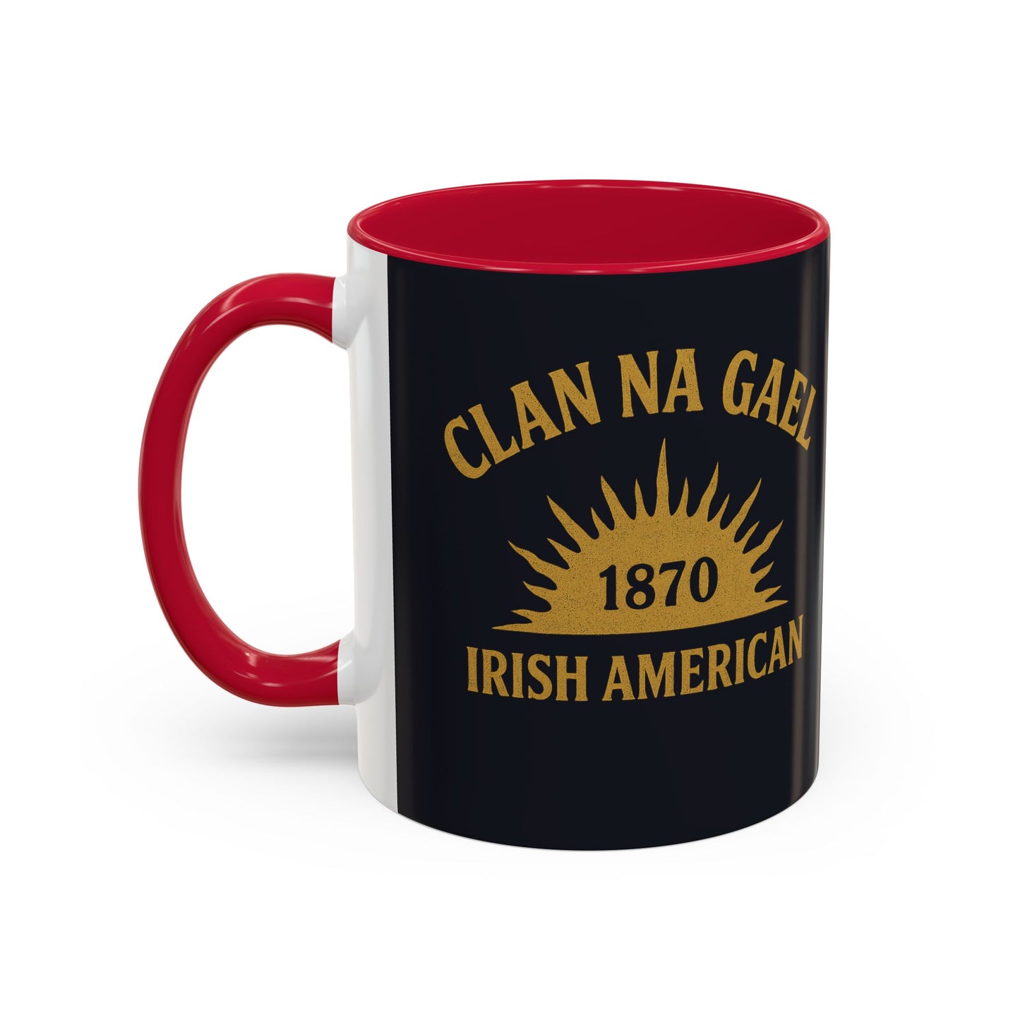 "Clan na Gael - Irish American", Colorful Mugs (11oz, 15oz) (Black Denim)