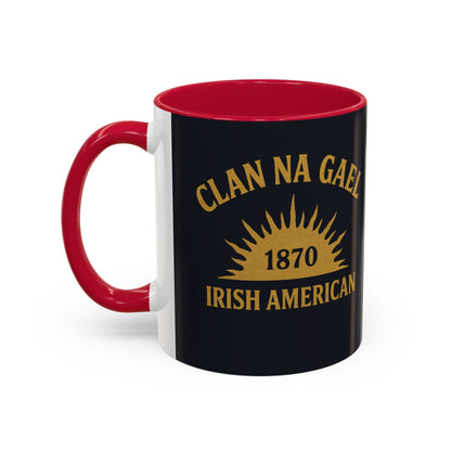 "Clan na Gael - Irish American", Colorful Mugs (11oz, 15oz) (Black Denim)