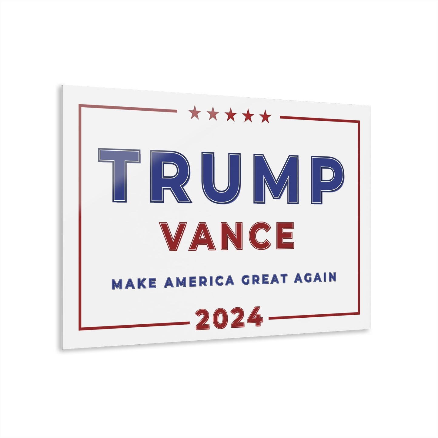"Trump Vance 2024", Acrylic Wall Prints (French Cleat Hanging)