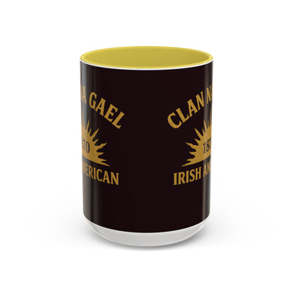 "Clan na Gael - Irish American", Colorful Mugs (11oz, 15oz) (Seal Brown)