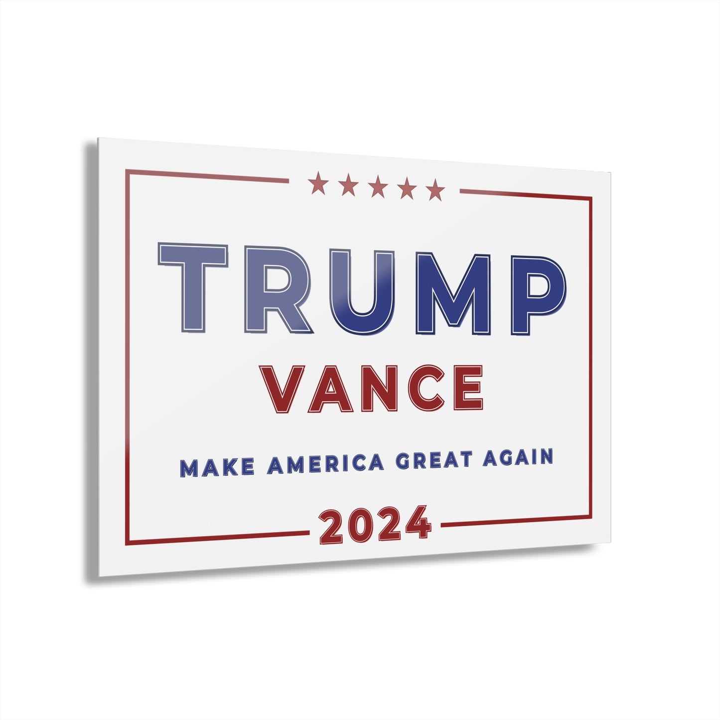"Trump Vance 2024", Acrylic Wall Prints (French Cleat Hanging)