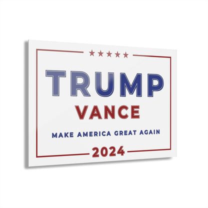 "Trump Vance 2024", Acrylic Wall Prints (French Cleat Hanging)