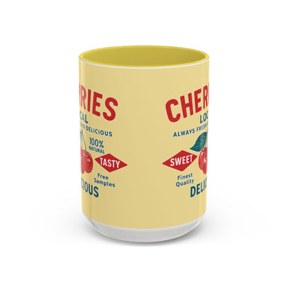 "Delicious Cherries", Colorful Mugs (11oz, 15oz) (Sanctum Veil)