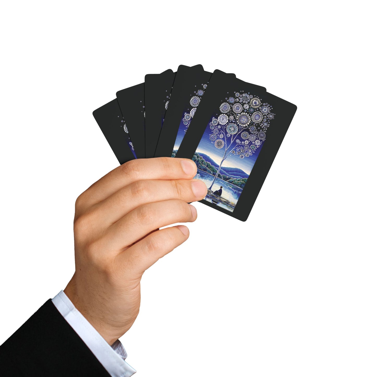 "The Dreaming Tree", Fine Art Playing Cards (Void Black)