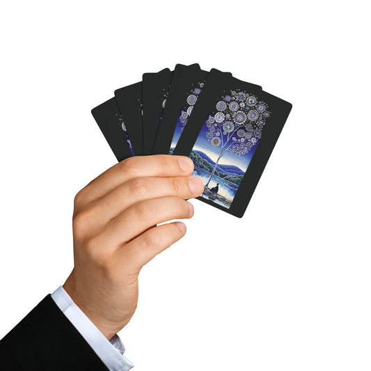 "The Dreaming Tree", Fine Art Playing Cards (Void Black)