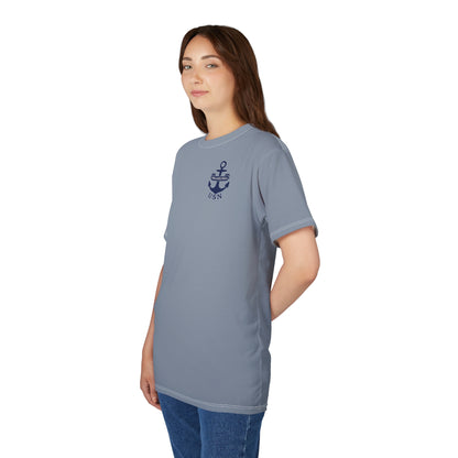 "USN Anchor", Unisex T-shirt (Steel-Deck Grey)