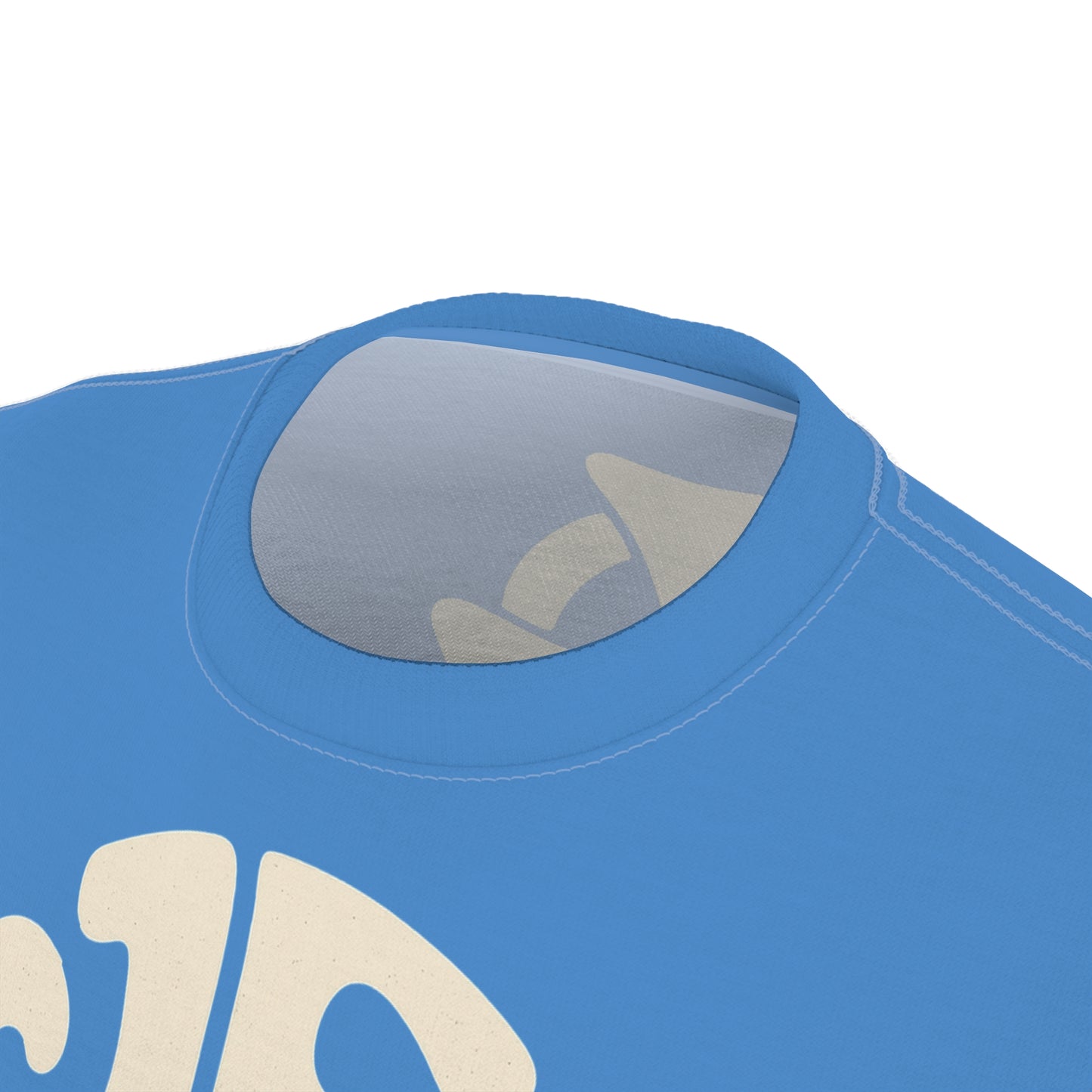 "Retro Jesus", Unisex T-shirt (Pop Cyan-Atlantic)