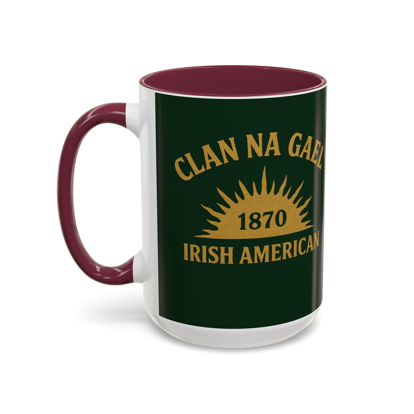 "Clan na Gael - Irish American", Colorful Mugs (11oz, 15oz) (Fenian Green)
