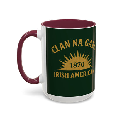 "Clan na Gael - Irish American", Colorful Mugs (11oz, 15oz) (Fenian Green)