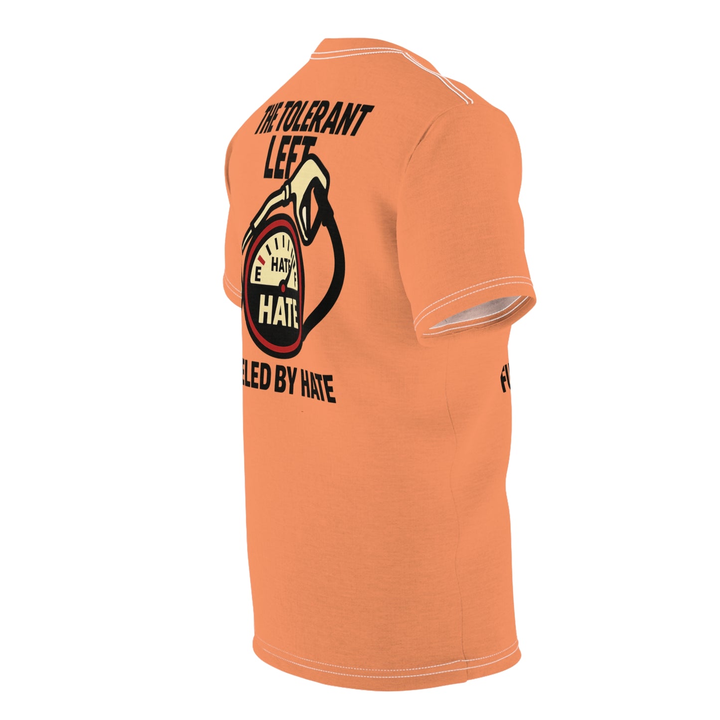 "The Tolerant Left", Unisex T-shirt (Atomic Tangerine)