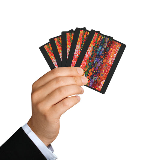 "Butterfly Colors", Fine Abstract Art Playing Cards (Void Black)