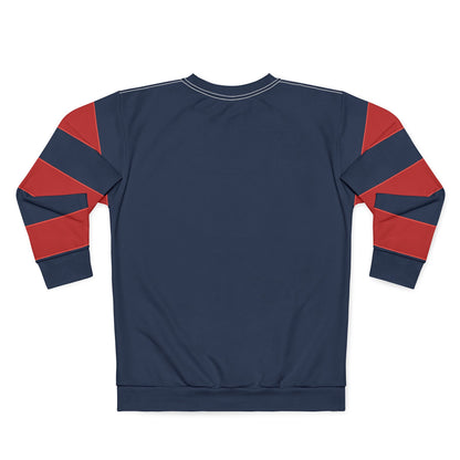 "Warning! Straight White Male", Unisex Sweatshirt (Cambridge Blue)