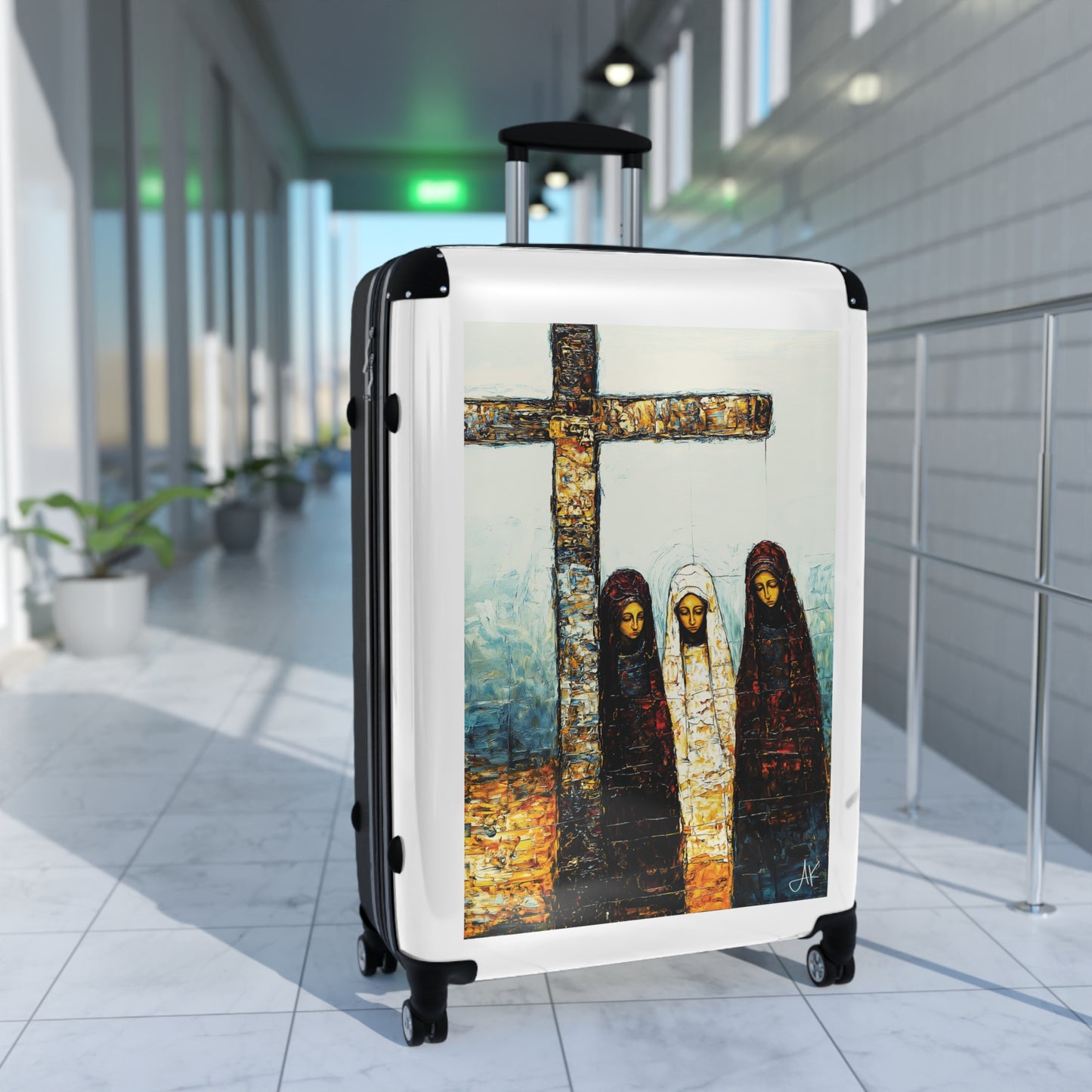 "At-the-Foot of the Cross - John 19:25", Suitcases (White)